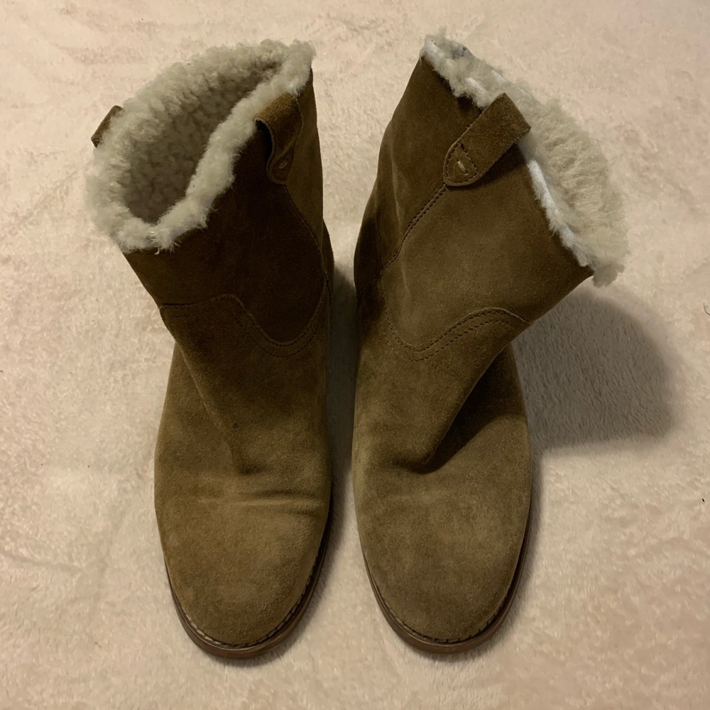 1937 Tan Suede Ankle Boots